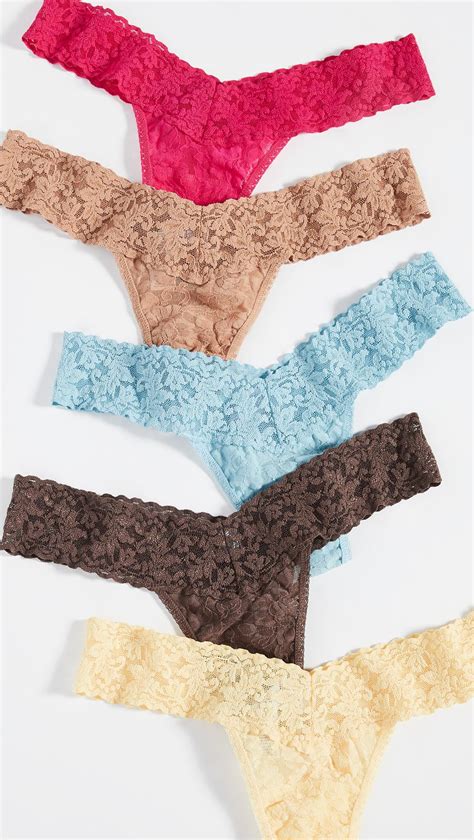 Hanky Panky Signature Lace Low Rise 5 Pack Thongs Lyst