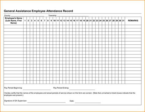 Free Printable Employee Attendance Calendars 2021 Calendar Template