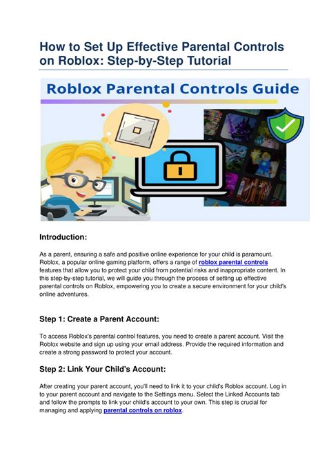 Ppt How To Set Up Effective Parental Controls On Roblox Powerpoint