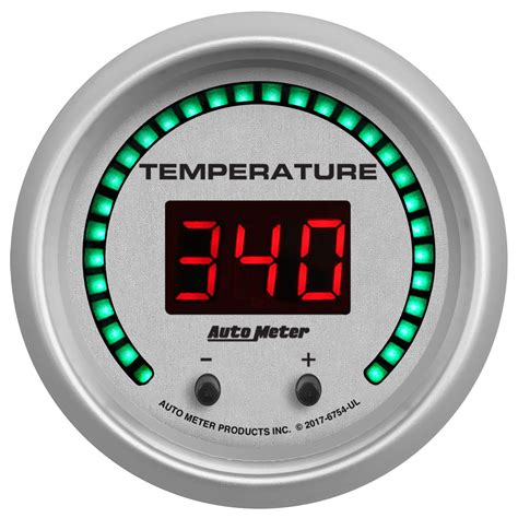 Auto Meter Elite Digital Series Dual Channel Fluid Temperature Gauge