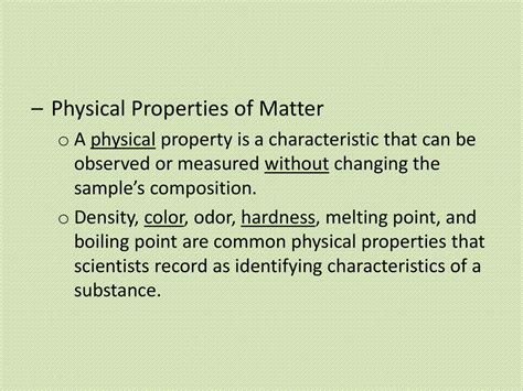 Chapter 3 Matter Properties And Changes Ppt Download