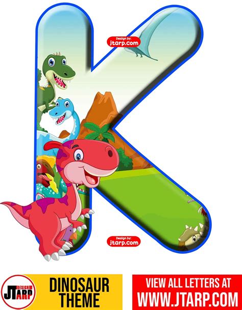 Dinosaurs Printable Letters A Z And Numbers 0 9 Album Jtarp Design