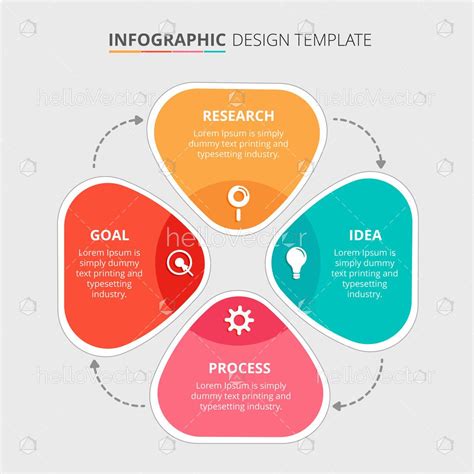 Process Infographic Template Design With 4 Steps Vector Illustration