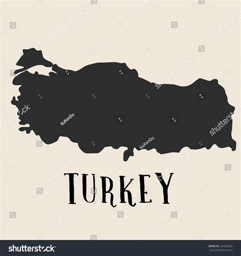 Doodle Freehand Map Sketch Turkey Vector Stock Vector Royalty Free