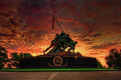 Us Marine Corps War Memorial Sunrise Photograph By Craig Fildes Pixels