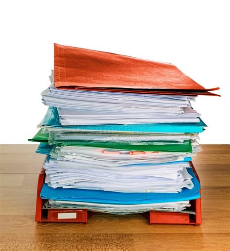 Office Paperwork In Tray Administration Stock Image Image Of