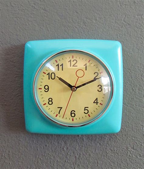 Retro Wall Clock Mint Contemporary Clocks By Redinfred