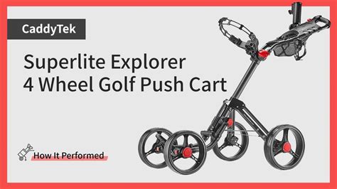 Caddytek Superlite Explorer 4 Wheels Golf Push Cart Trolley Youtube