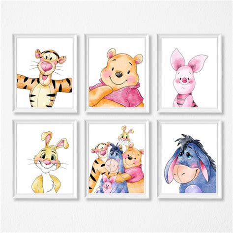 Winnie The Pooh Nursery Art Print Printable Wall Decor Etsy
