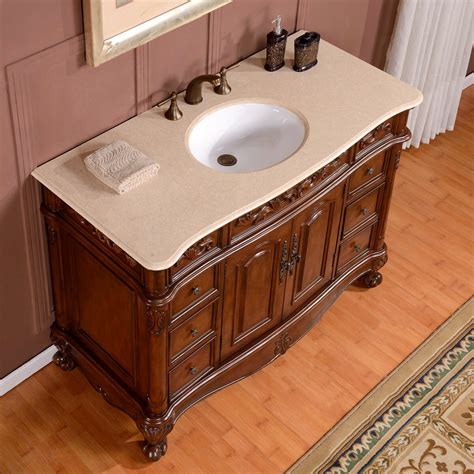 Silkroad Exclusive 48 Single Sink Cabinet Bathroom Vanity Set