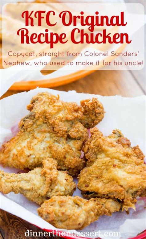 Kfc Original Recipe Chicken Copycat Dinner Then Dessert