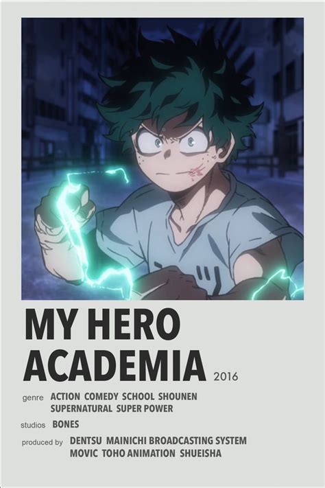 My Hero Academia Filmes De Anime Posters De Filmes Minimalistas Anime