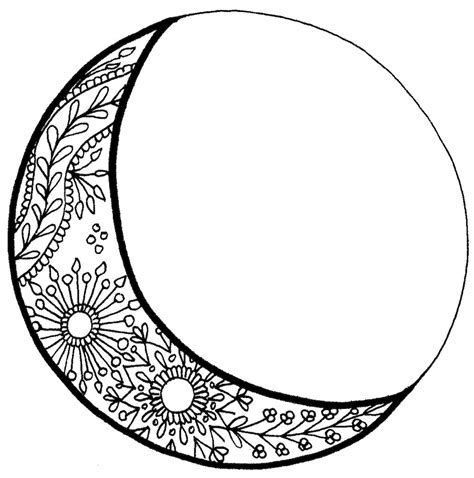 Pdf Coloring Book Phase Of The Moon By Susanna Fields Kuehl Etsy