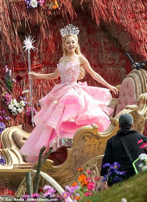 Wicked Movie Ariana Grande Is Seen As Glinda The Good Witch For First