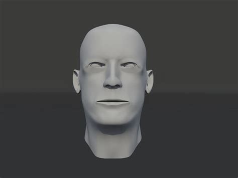 3d Model Human Head Vr Ar Low Poly Cgtrader