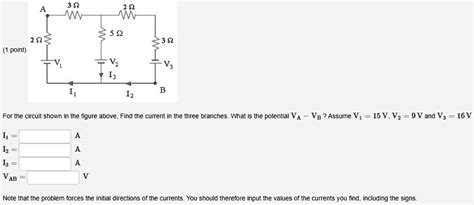 Solved For The Circuit Shown In The Figure Above Find The Current In