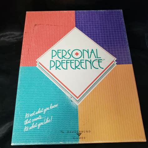 Personal Preference Board Game 100 Complete Ebay