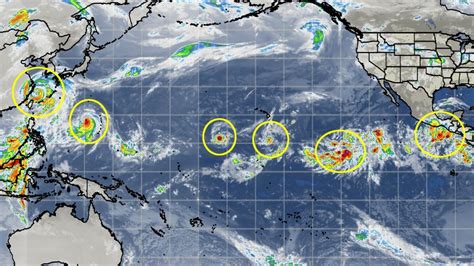 Six Tropical Cyclones At Once In The Pacific Ocean How Rare Is That