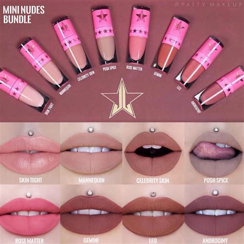 Jeffree Star Mini Nudes Bundle Liquid Lipstick Swatches Lipgloss