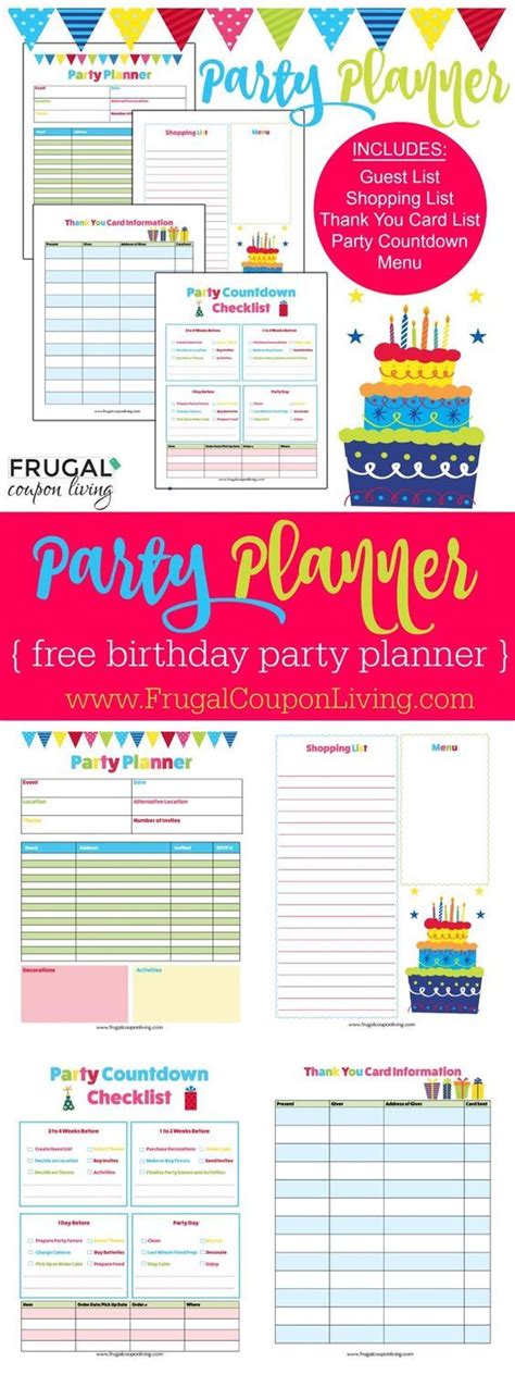 Free Birthday Party Planner Party Planning Printable Birthday Party