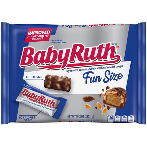Baby Ruth Milk Chocolate Candy Bars Fun Size 102 Oz Bag Walmart