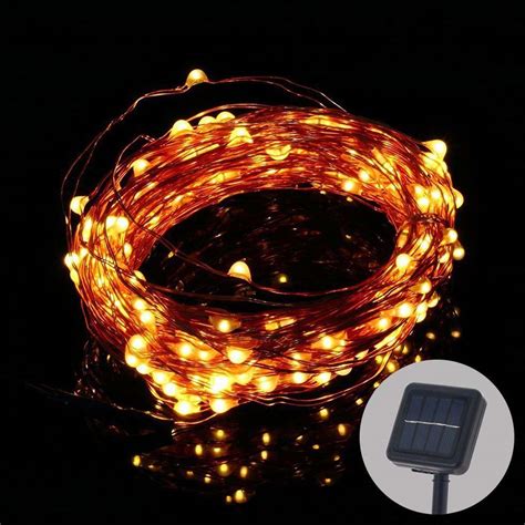10m 100led Solar Copper Wire Starry String Light Wedding Party Home Decoration Ebay