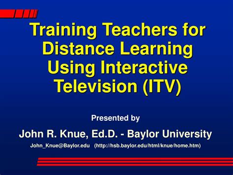 Ppt Training Teachers For Distance Learning Using Interactive