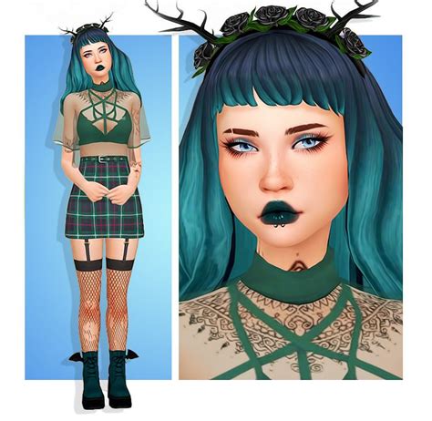 Sim Request 35sam Anthoscould You Make Me A Cute Gothic Girl Who