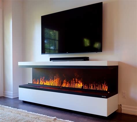 Fireplace With Tv Above Water Vapor Technology Opti Myst By Dimplex