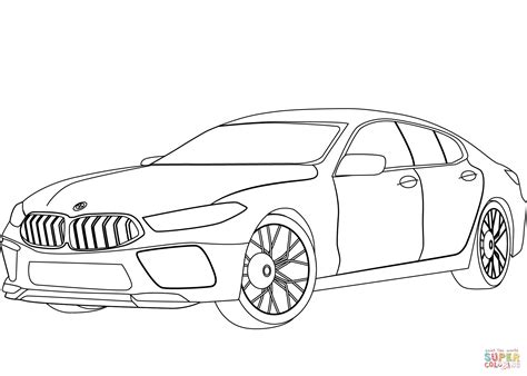 BMW M8 Coloring Page Free Printable Coloring Pages
