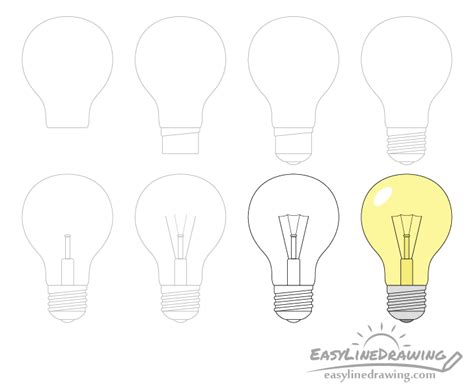 How To Draw A Lightbulb Step By Step This Depends On How You Intend To
