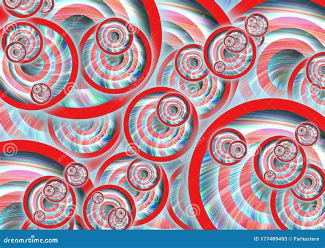 Abstract Background With Colorful Round Shapes Object On Design Stock