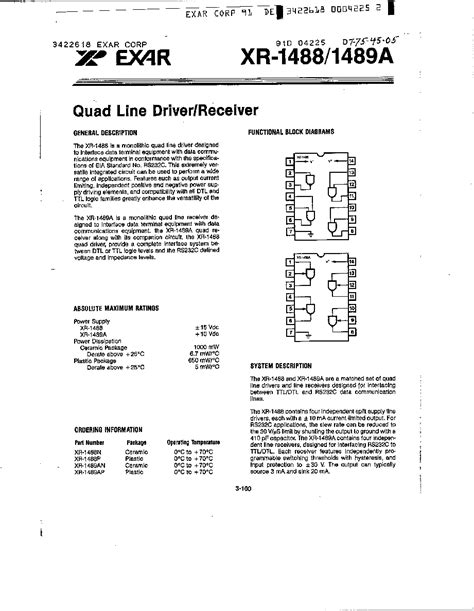 Xr Datasheet Pages Exar Programmable Timer Counter