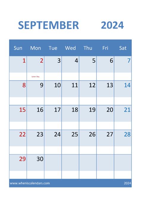 Printable Monthly Calendar September 2024 Monthly Calendar
