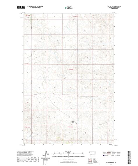 Flat Top Butte Montana US Topo Map – MyTopo Map Store