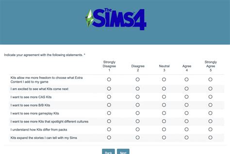 The Sims 4 Kits New Official Player Survey