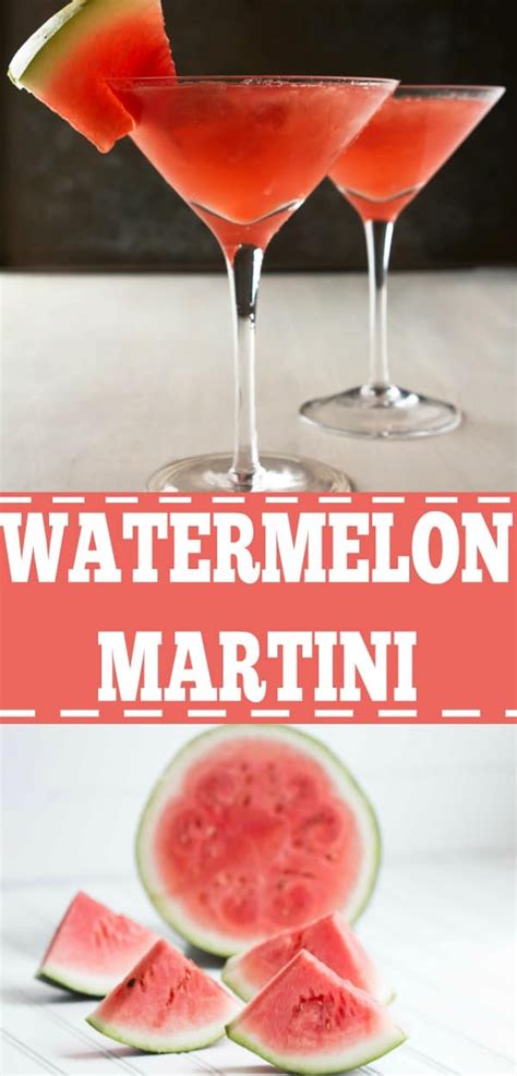 Delicious Watermelon Martini Summer Drinks Martini Recipe Watermelon Drink In 2020