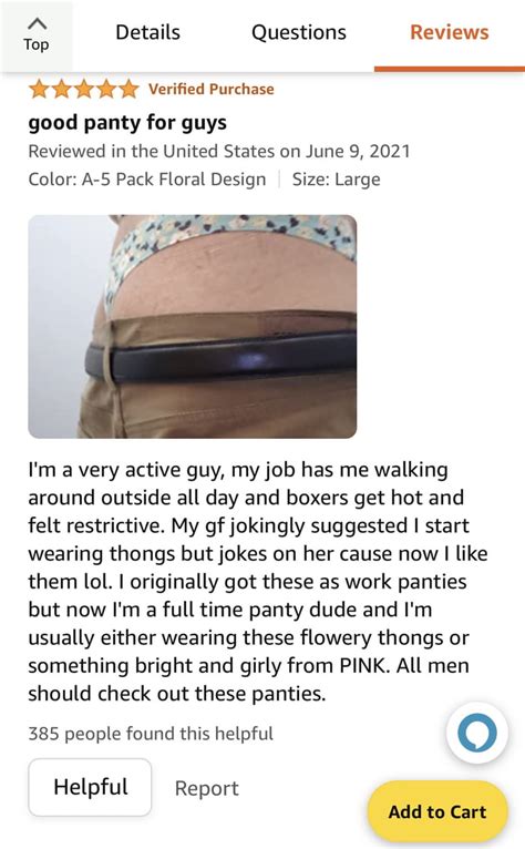 I Was Looking For New Panties And Saw This Review From This Gentleman