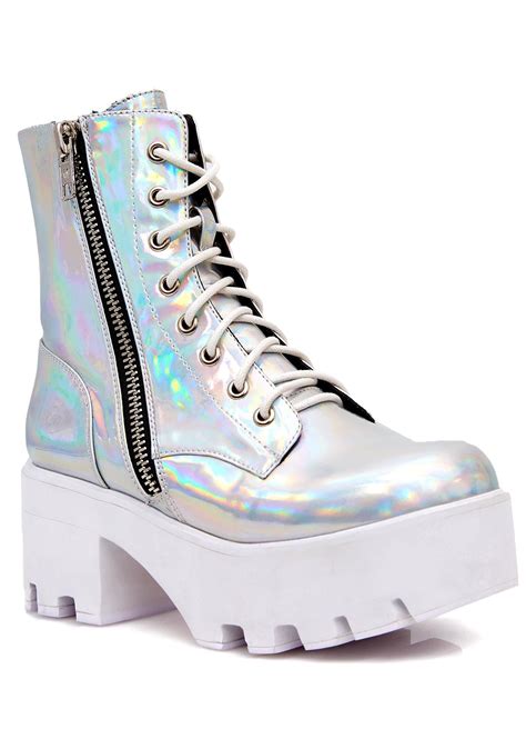 Current Mood Chiller Holographic Platform Boots Holographic Boots