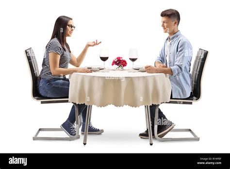 Man And Boy Sitting At A Dining Table Hi Res Stock Photography And