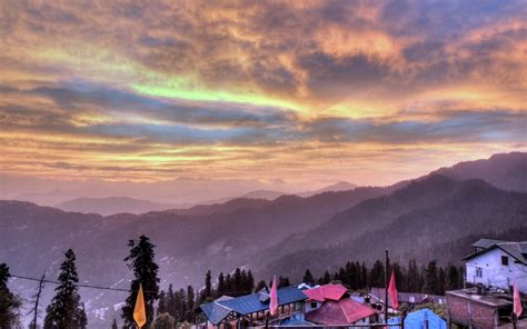 Shimla Beautiful Hill And Dramatic Sky Digital Art Photography