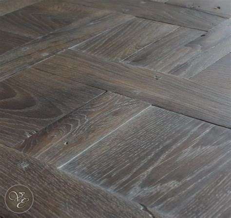 Reclaimed Oak French Parquet Chantilly Brushed Fumed Lyed 09 French