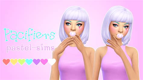 Pastel Sims Pacifiers ♥ Someone Requested Love 4 Cc Finds