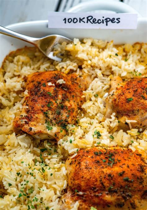 Oven Baked Chicken And Rice L From Scratch