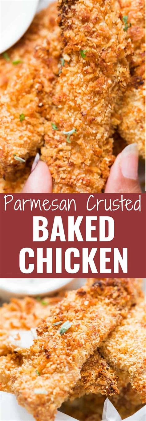 perfectly golden brown outer crust succulent on the inside these crispy oven baked chicken