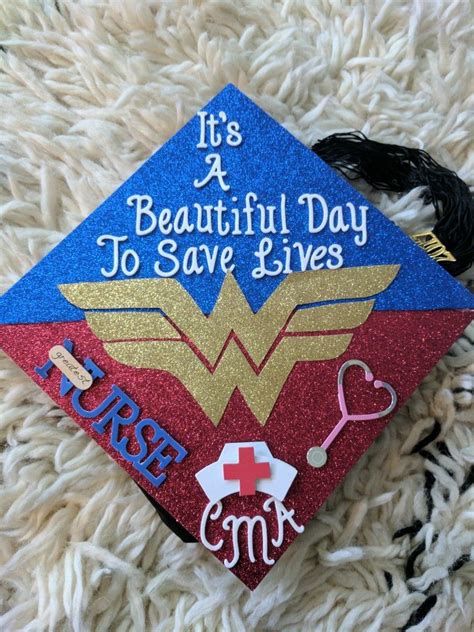 Wonder Woman Medical Assistant Graduation Cap I Finally Finished It
