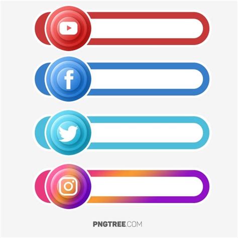 Social Media Button Label Social Media Button Social Media Icons