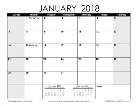 Dentrodabiblia 2018 Printable Calendars