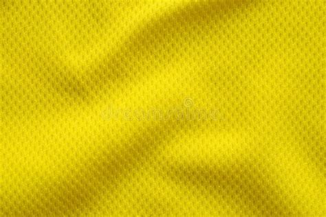 Yellow Color Football Jersey Clothing Fabric Texture Sports Wear Stock