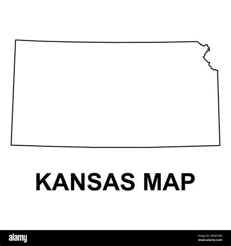 Kansas Map Shape United States Of America Flat Concept Icon Symbol